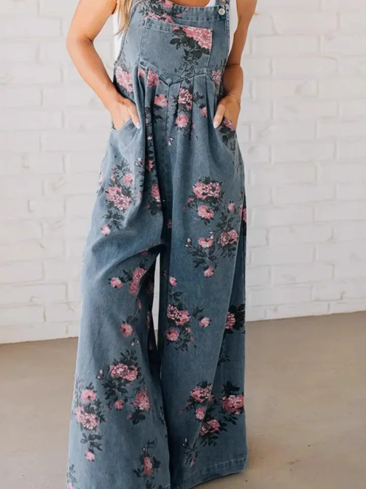 Casual Fashion Print Jumpsuit Women's Sleeveless Overalls High Waist Wide Leg Pants Long Pants Polyester Fiber Commute Style
Casual Fashion Print Jumpsuit Women's Sleeveless Overalls High Waist Wide Leg Pants Long Pants Polyester Fiber Commute Style