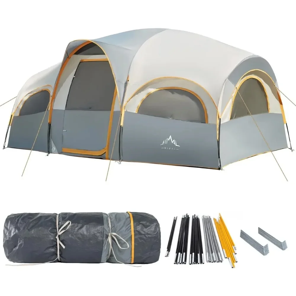 8 Person Tent for Camping, Waterproof Windproof Family Tent with Rainfly, Divided Curtain Design for Privacy Space
8 Person Tent for Camping, Waterproof Windproof Family Tent with Rainfly, Divided Curtain Design for Privacy Space