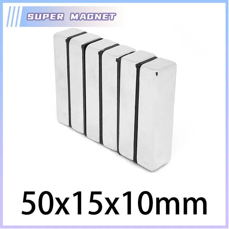1/2/5PCS 50x15x10mm Neodymium Magnet 50*15*10mm N35 NdFeB Block Super Powerful Strong Permanent Magnetic Imanes Magnetic Sheet
1/2/5PCS 50x15x10mm Neodymium Magnet 50*15*10mm N35 NdFeB Block Super Powerful Strong Permanent Magnetic Imanes Magnetic Sheet