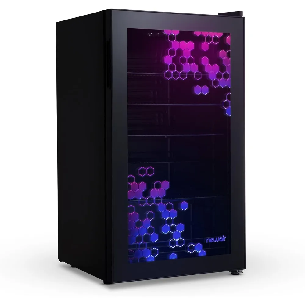 Мини-холодильник для напитков на 126 банок с шестицветным светодиодом — двухзонное освещение с дистанционным управлением, тихое охлаждение
Мини-холодильник для напитков на 126 банок с шестицветным светодиодом — двухзонное освещение с дистанционным управлением, тихое охлаждение