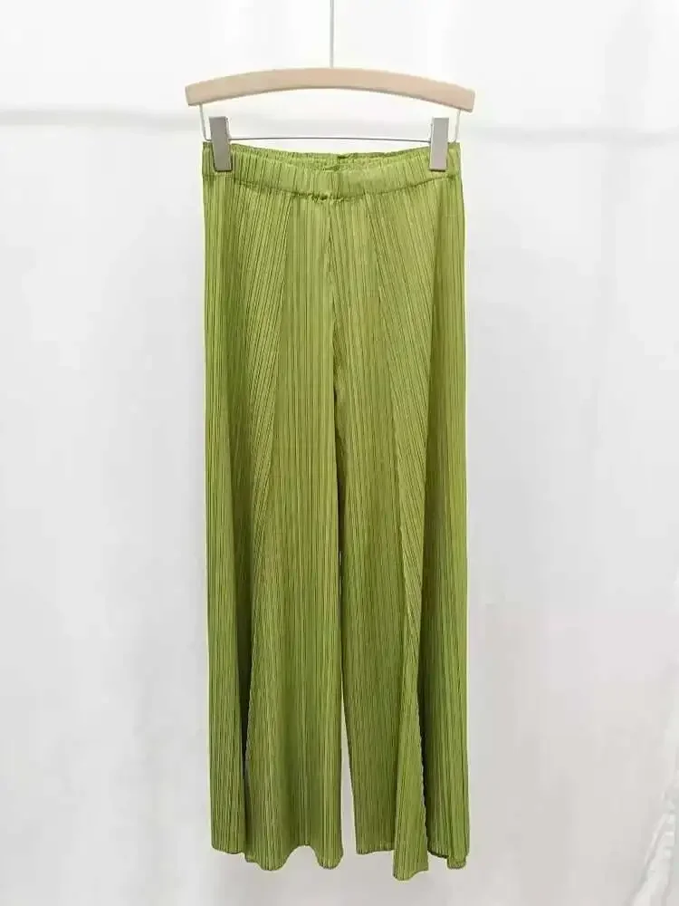 Pure Colour Elastic Waist Loose Peplum Miyake Summer New 2025 Casual Women's Simple Trousers Fashion Design Pleated Flared Pants
Pure Colour Elastic Waist Loose Peplum Miyake Summer New 2025 Casual Women's Simple Trousers Fashion Design Pleated Flared Pants