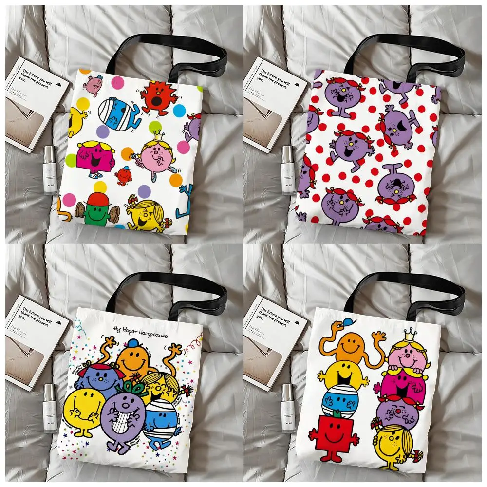 Mr. Men and L-Little Miss Storage Bags Canvas Double-Sided Print Shoulder Handbag Reusable Eco-Friendly Shopping Tote Bag
Mr. Men and L-Little Miss Storage Bags Canvas Double-Sided Print Shoulder Handbag Reusable Eco-Friendly Shopping Tote Bag