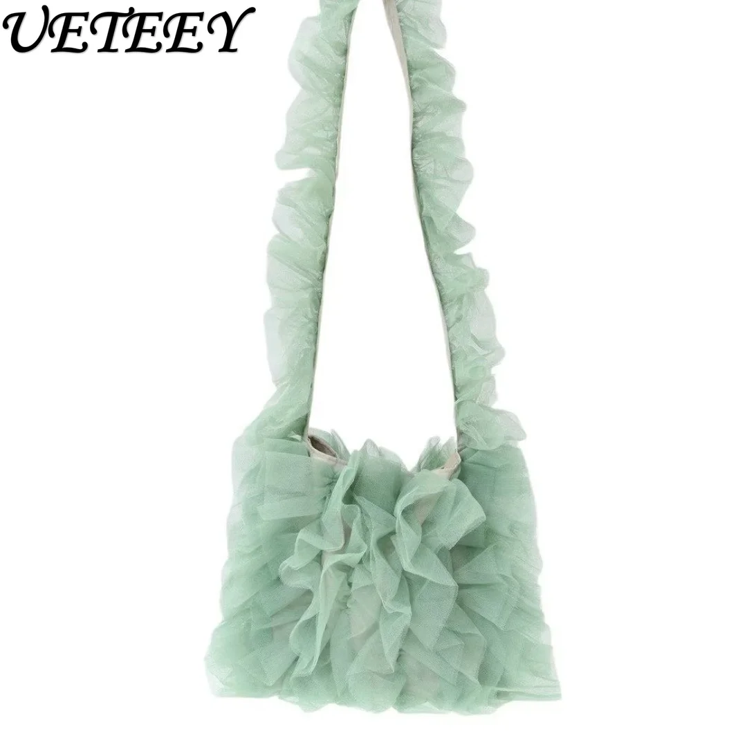 Summer Versatile New Solid Color Shoulder Bag Messenger Bags Japanese Sweet and Cute Girl Cake Mesh Makeup Pouch Case
Summer Versatile New Solid Color Shoulder Bag Messenger Bags Japanese Sweet and Cute Girl Cake Mesh Makeup Pouch Case