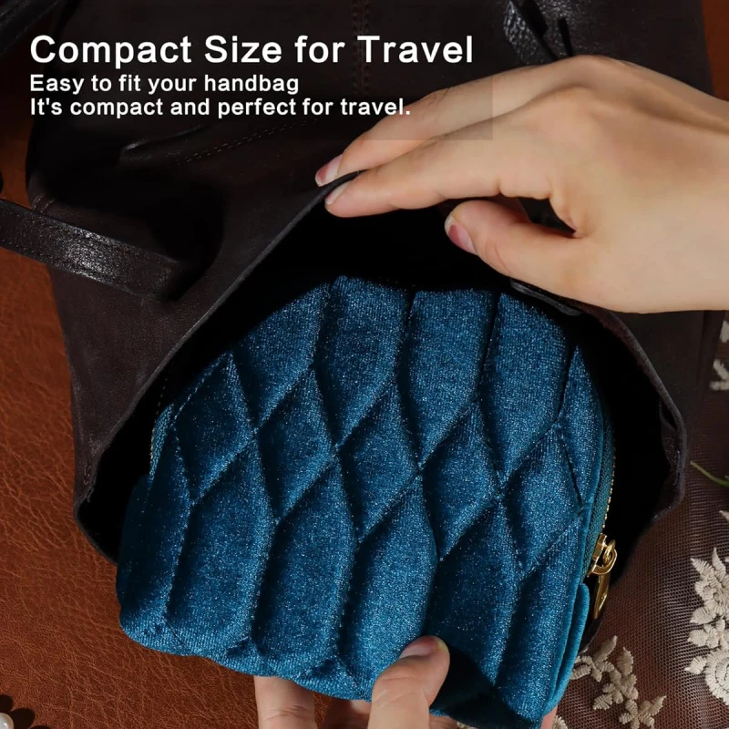 Портативный дорожный органайзер для украшений большой вместимости, мини-сумочка для путешествий, бархатный чехол-органайзер на молнии, 5-слойный
Портативный дорожный органайзер для украшений большой вместимости, мини-сумочка для путешествий, бархатный чехол-органайзер на молнии, 5-слойный