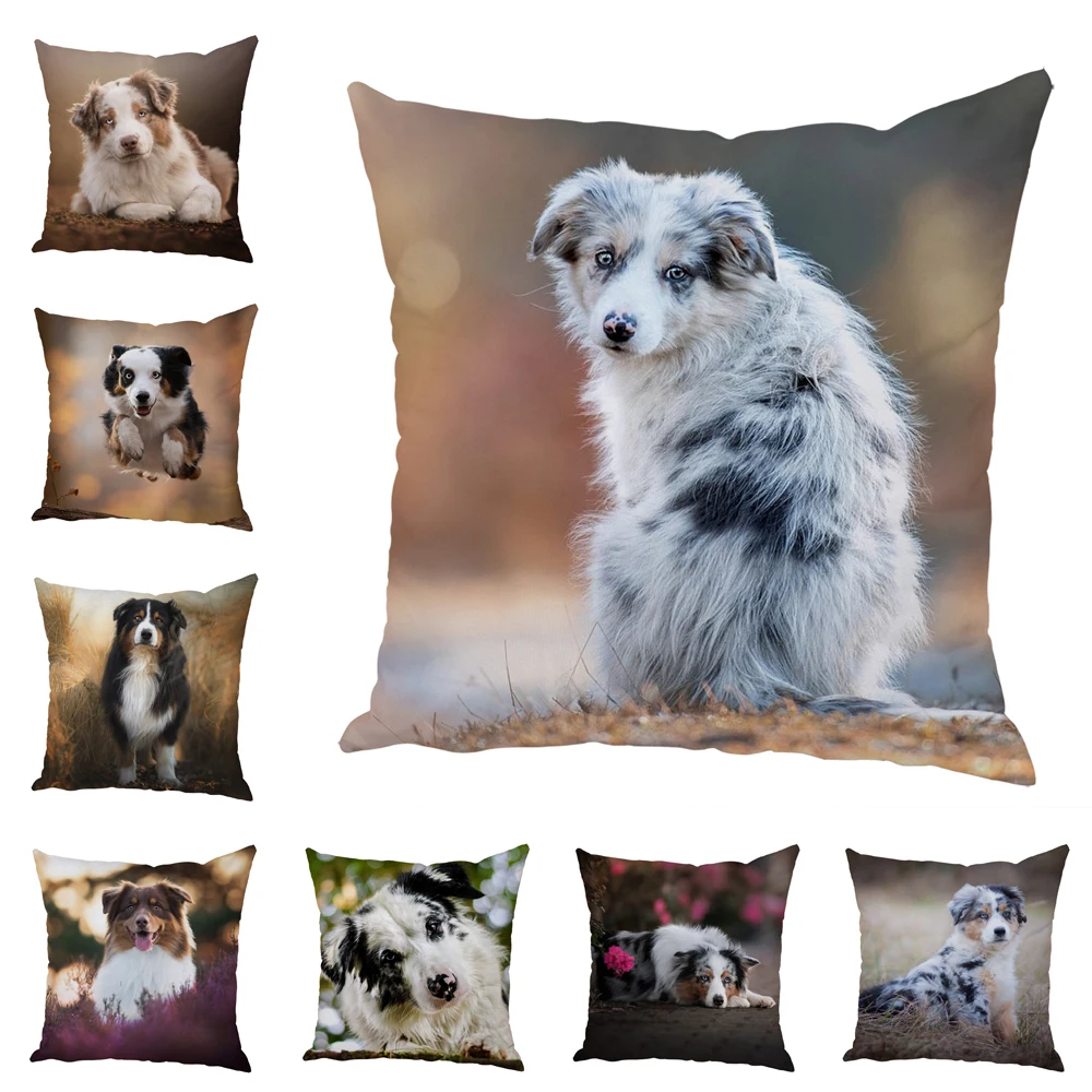 Peach Skin Australian Shepherd Dog Pillow Case Decor Pet Cute Animal Cushion Cover for Sofa Home Car Thorw Pillowcase
Peach Skin Australian Shepherd Dog Pillow Case Decor Pet Cute Animal Cushion Cover for Sofa Home Car Thorw Pillowcase