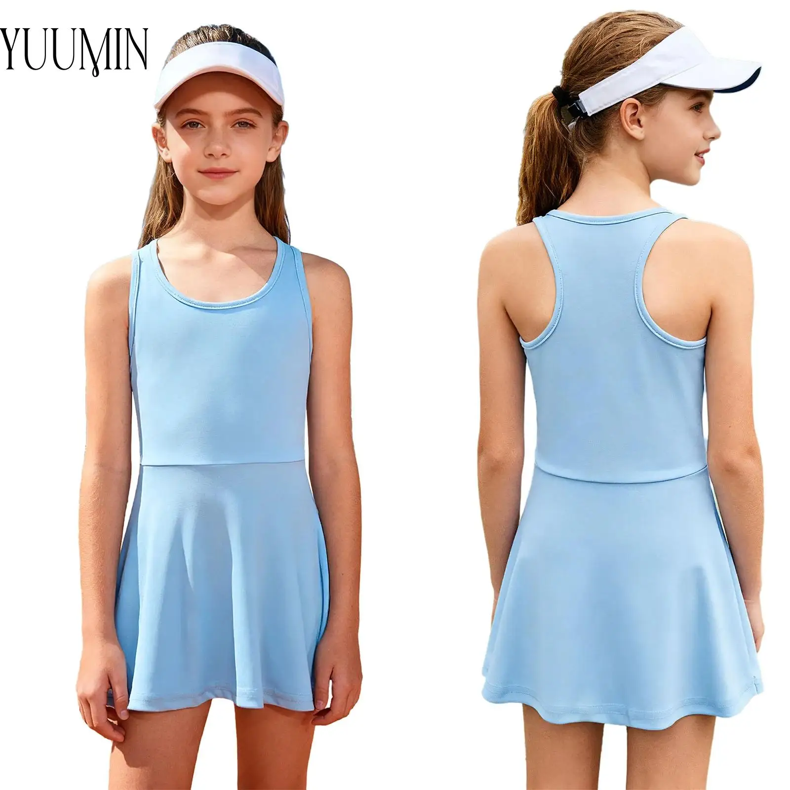 Kids Girls Workout Tennis Dress Sleeveless Racerback Sundress Solid Color Golf Sports Dresses for Volleyball Badminton Exercise
Kids Girls Workout Tennis Dress Sleeveless Racerback Sundress Solid Color Golf Sports Dresses for Volleyball Badminton Exercise