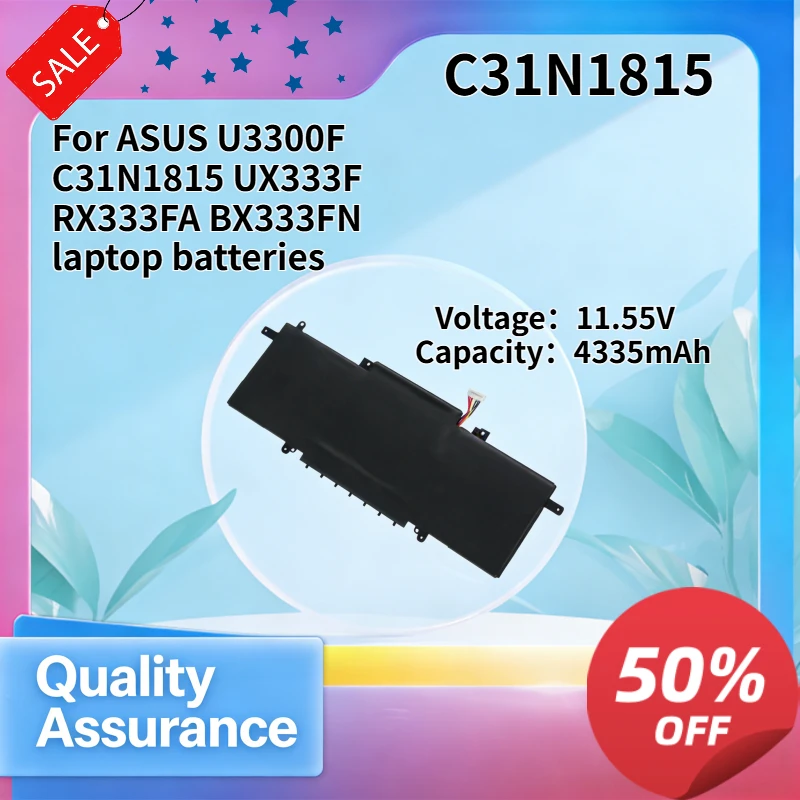 4335mAh Compatible with ASUS U3300F C31N1815 UX333F RX333FA BX333FN laptop batteries
4335mAh Compatible with ASUS U3300F C31N1815 UX333F RX333FA BX333FN laptop batteries