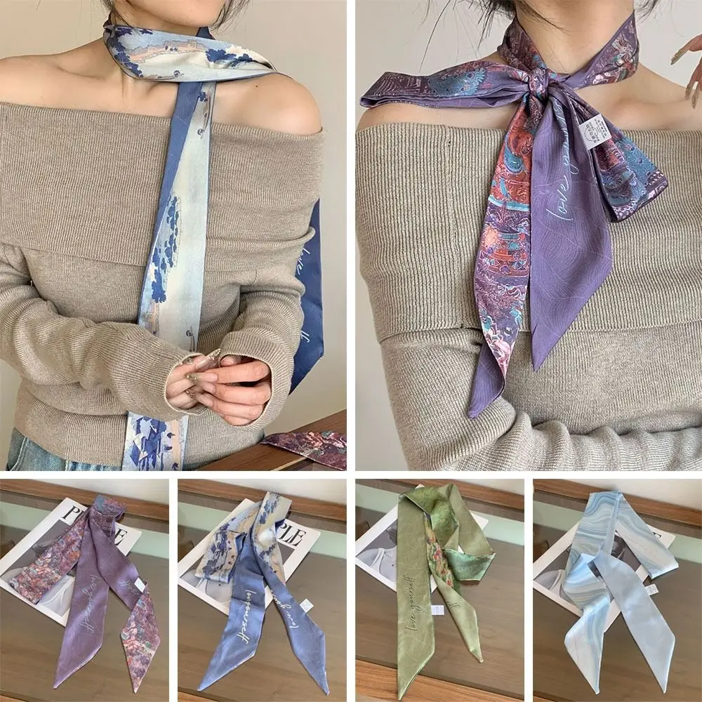 Fashion Korean Long Silk Scarf Large Size Versatile Hair Band Y2k Summer Bags Handle Decor For Women
Fashion Korean Long Silk Scarf Large Size Versatile Hair Band Y2k Summer Bags Handle Decor For Women