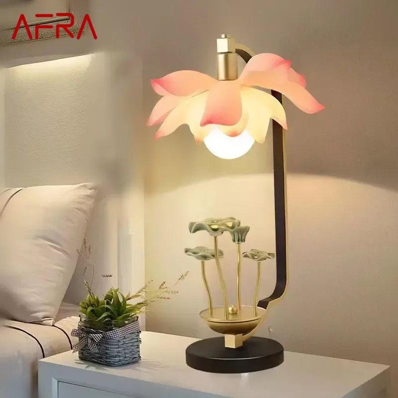 AFRA Contemporary Lotus Table Lamp Chinese Style Living Room Bedroom Tea Room Study Art Decorative Light
AFRA Contemporary Lotus Table Lamp Chinese Style Living Room Bedroom Tea Room Study Art Decorative Light