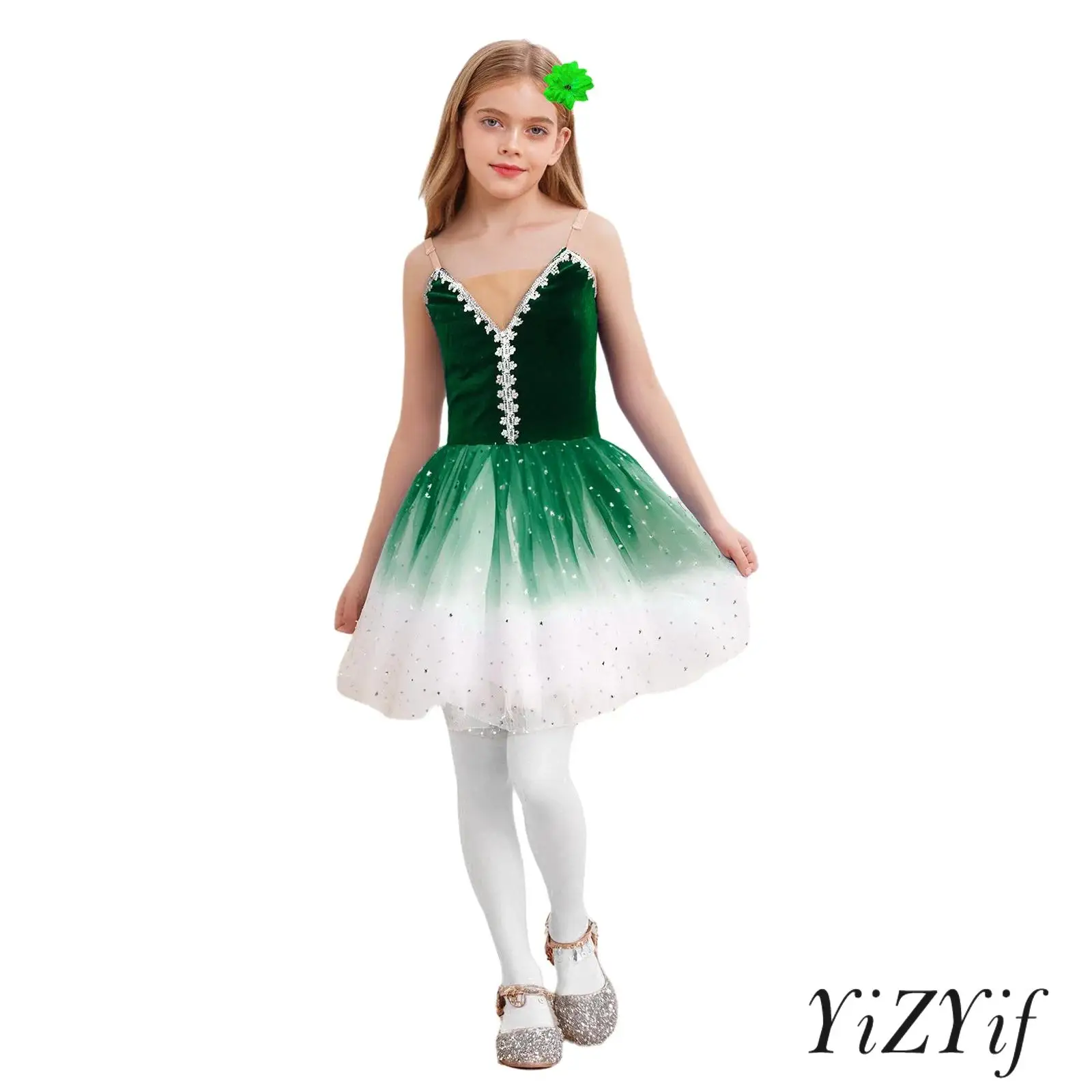 Kids Girls Sparkling Princess Tutu Dress Set Built-in Briefs Velvet Bodice with Headwear for Stage Performances Birthday Party
Kids Girls Sparkling Princess Tutu Dress Set Built-in Briefs Velvet Bodice with Headwear for Stage Performances Birthday Party