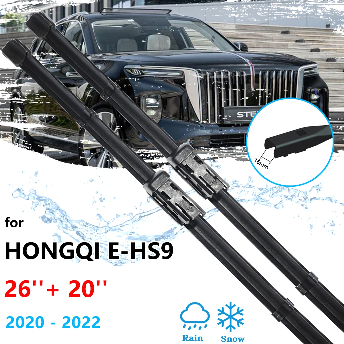 For Hongqi E-HS9 2020 2021 2022 Rubber Strip Refill Windshield Windscreen Windows Wipers Brushes Accessory Cleaning Replacement
For Hongqi E-HS9 2020 2021 2022 Rubber Strip Refill Windshield Windscreen Windows Wipers Brushes Accessory Cleaning Replacement