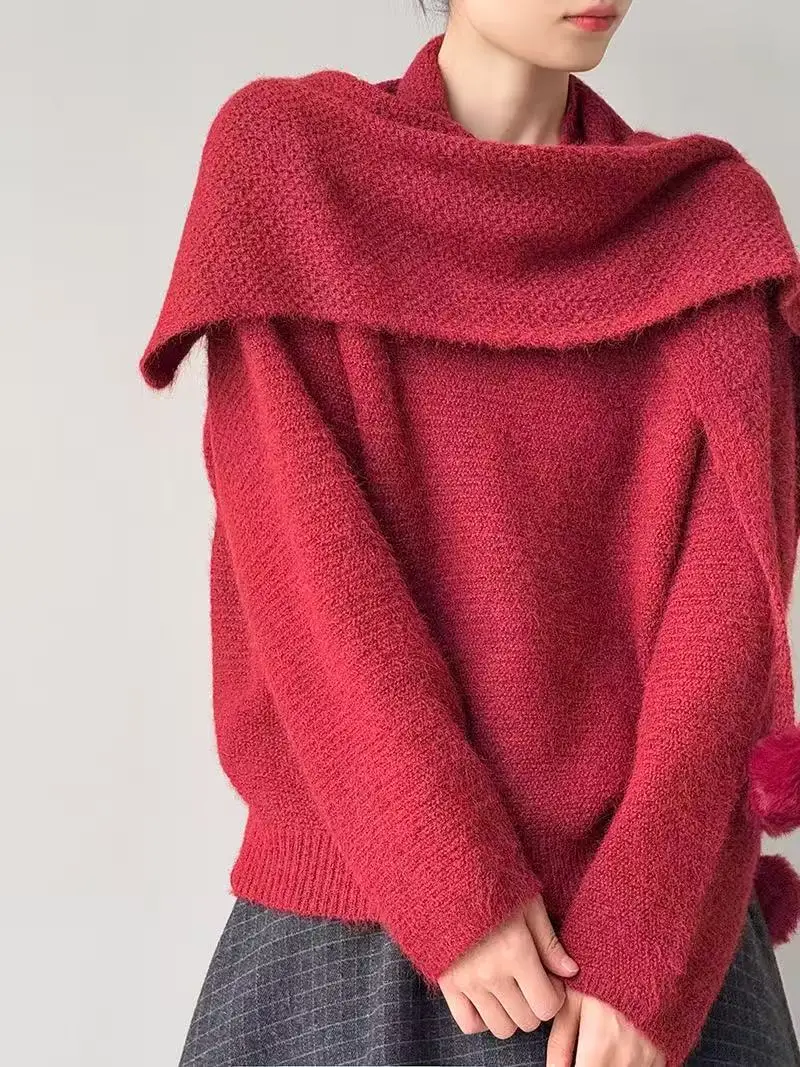 LZoo Soft Knitted Sweater Women's Loose Overhead Aosphere Sensation Big Scarf Sweater Comfortable Warm Anti-static Durable
LZoo Soft Knitted Sweater Women's Loose Overhead Aosphere Sensation Big Scarf Sweater Comfortable Warm Anti-static Durable