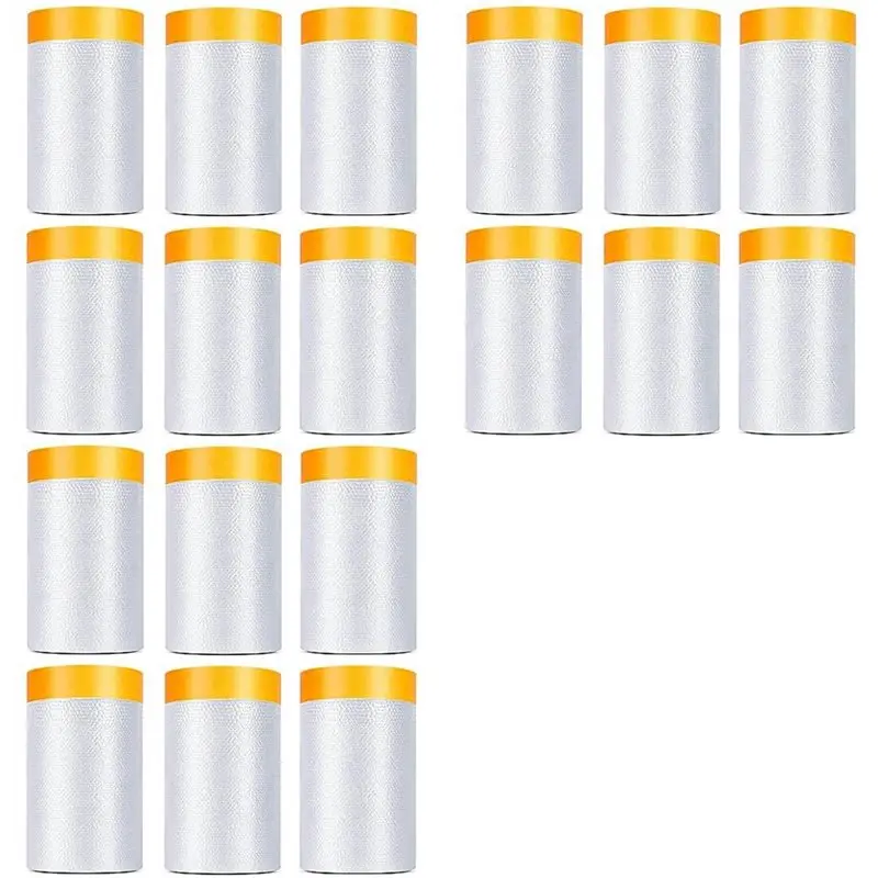 【LAST CHANCE】Лента и драпировка в упаковке из 18 штук, предварительно наклеенная малярная пленка 1,8X62,3 фута для покрытия автокраски, пластиковая предварительная клейкая пленка
【LAST CHANCE】Лента и драпировка в упаковке из 18 штук, предварительно наклеенная малярная пленка 1,8X62,3 фута для покрытия автокраски, пластиковая предварительная клейкая пленка