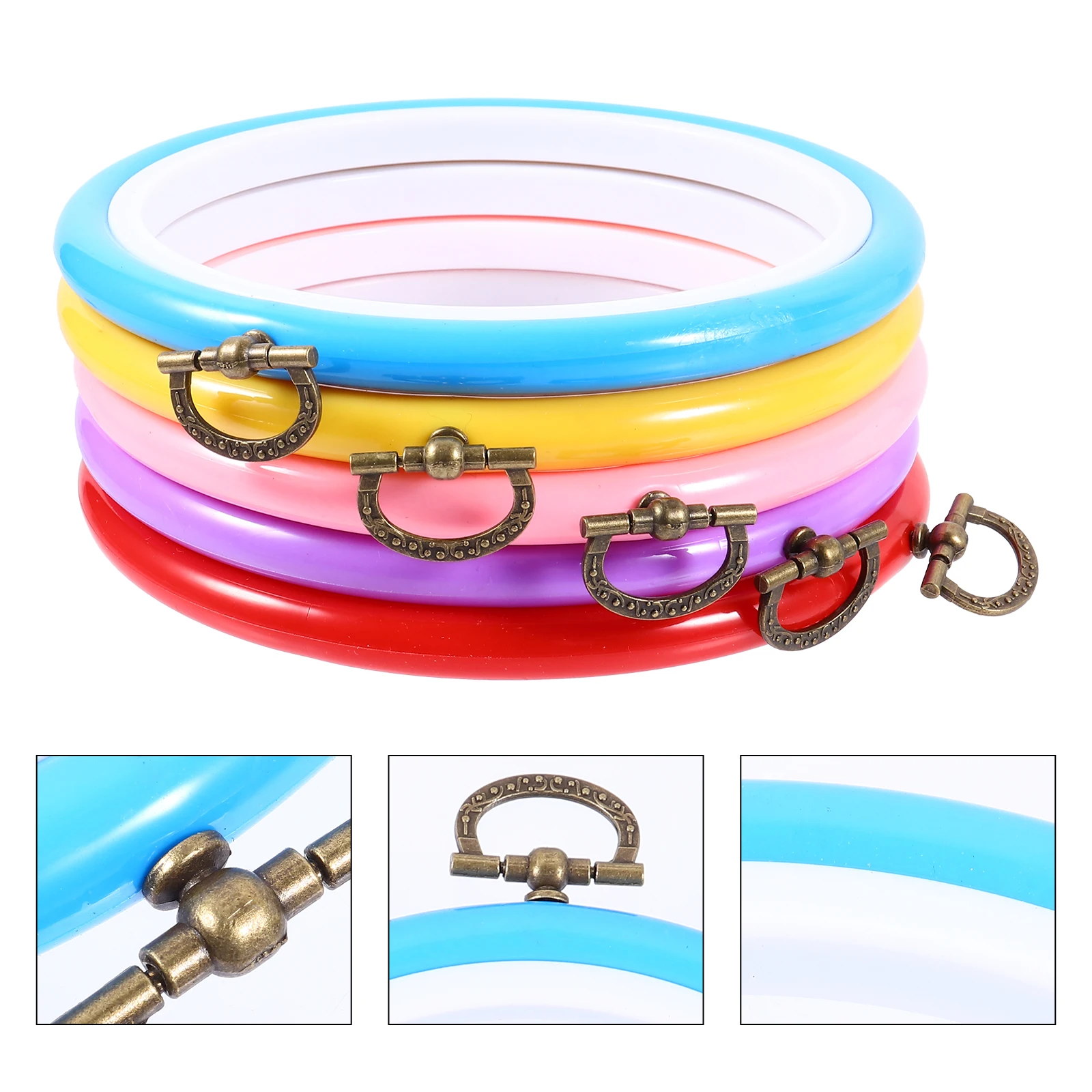 5pcs Plastic Round Embroidery Embroidery Hoops Hoops R om Color Cross Stitch Rings DIY Quilting Supplies Circular Frames
5pcs Plastic Round Embroidery Embroidery Hoops Hoops R om Color Cross Stitch Rings DIY Quilting Supplies Circular Frames