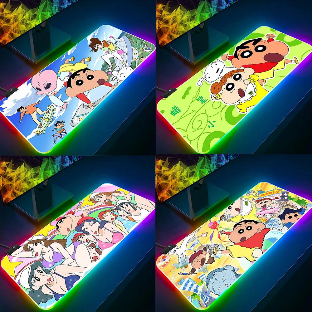 Crayons Shin-chans RGB Pc Gamer Keyboard Mouse Pad Mousepad LED Glowing Mouse Mats Rubber Gaming Computer Mausepad
Crayons Shin-chans RGB Pc Gamer Keyboard Mouse Pad Mousepad LED Glowing Mouse Mats Rubber Gaming Computer Mausepad