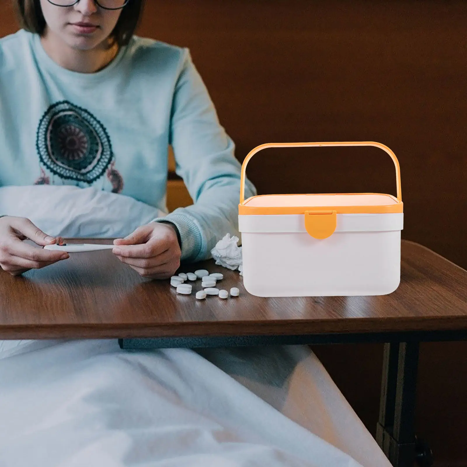 Просторный органайзер для хранения медикаментов с разделителями и ручкой для переноски, для семейных медицинских принадлежностей
Просторный органайзер для хранения медикаментов с разделителями и ручкой для переноски, для семейных медицинских принадлежностей