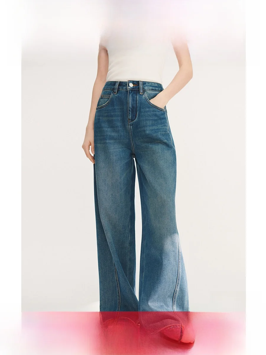 Womens Fce Lined Waed Denim Jeans High Waist Wide Leg Straight Cut Comfortable Winter Trousers Casual Vintage Sle
Womens Fce Lined Waed Denim Jeans High Waist Wide Leg Straight Cut Comfortable Winter Trousers Casual Vintage Sle