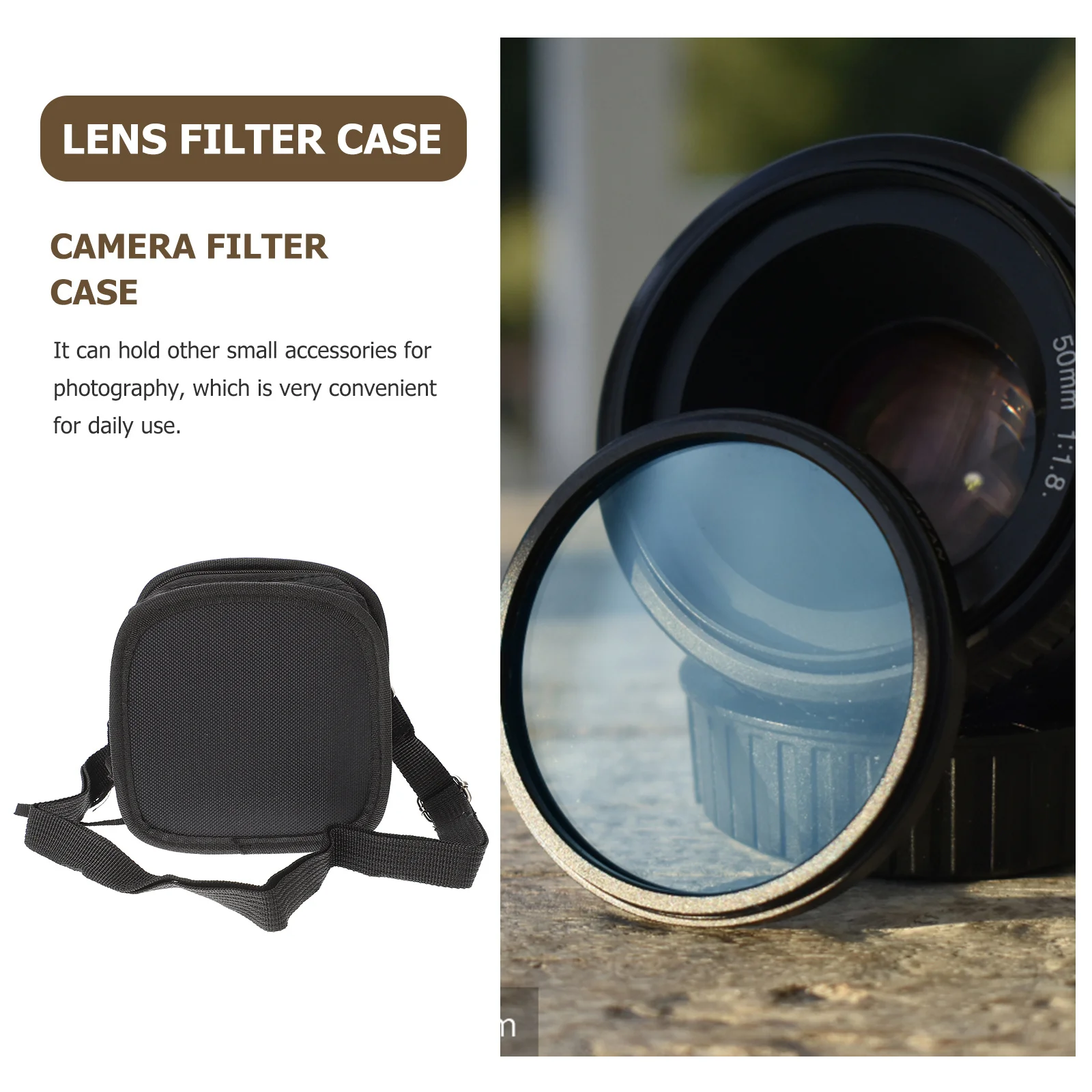 Multipurpose Filter Carrying Bag with Detachable Inner Compartment Photography Filter Pouch for Camera Lens Accessories Storage
Multipurpose Filter Carrying Bag with Detachable Inner Compartment Photography Filter Pouch for Camera Lens Accessories Storage