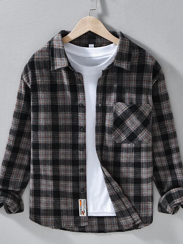 Color Woven Long Sve irt Men's Autumn New Sle Retro Japanese Casual Pure Cotton Flannel Plaid irt Coat for Youth
Color Woven Long Sve irt Men's Autumn New Sle Retro Japanese Casual Pure Cotton Flannel Plaid irt Coat for Youth
