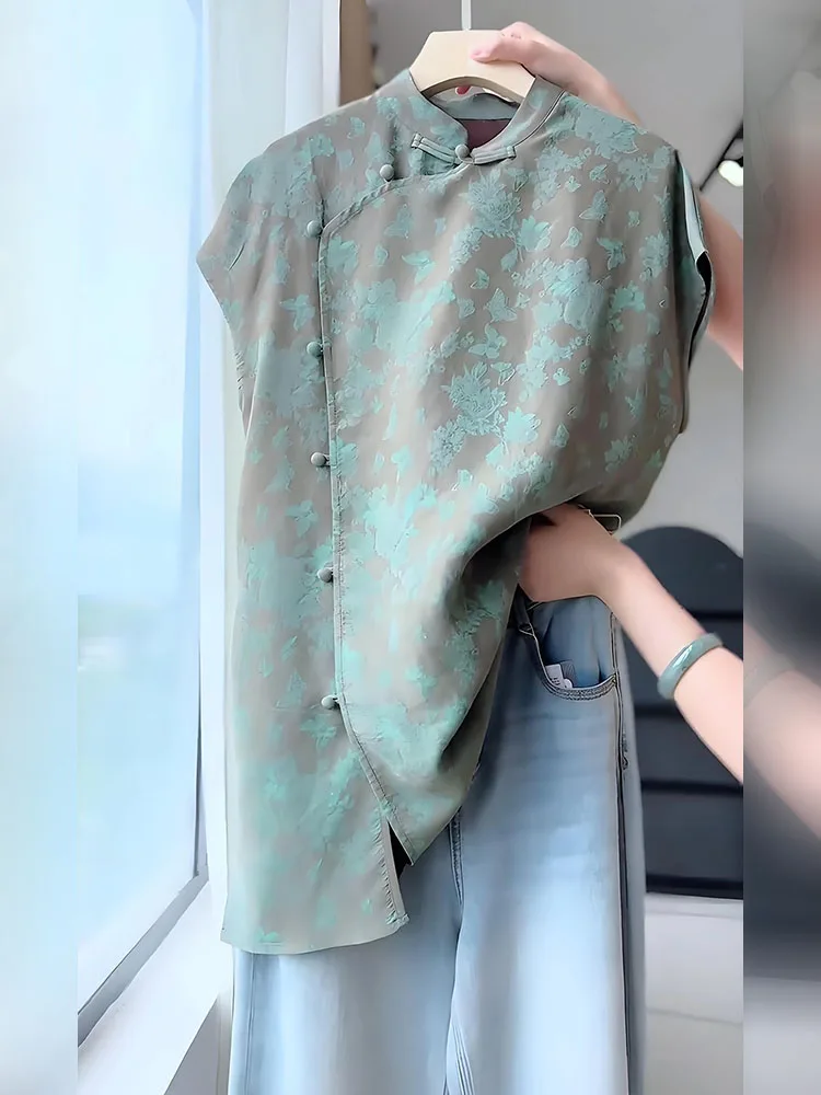 Ele New Chinese Sle Retro Design Women's irt Summer 2025 Faion Lightweight Luxury Versatile Top Ladylike Commute Sle
Ele New Chinese Sle Retro Design Women's irt Summer 2025 Faion Lightweight Luxury Versatile Top Ladylike Commute Sle