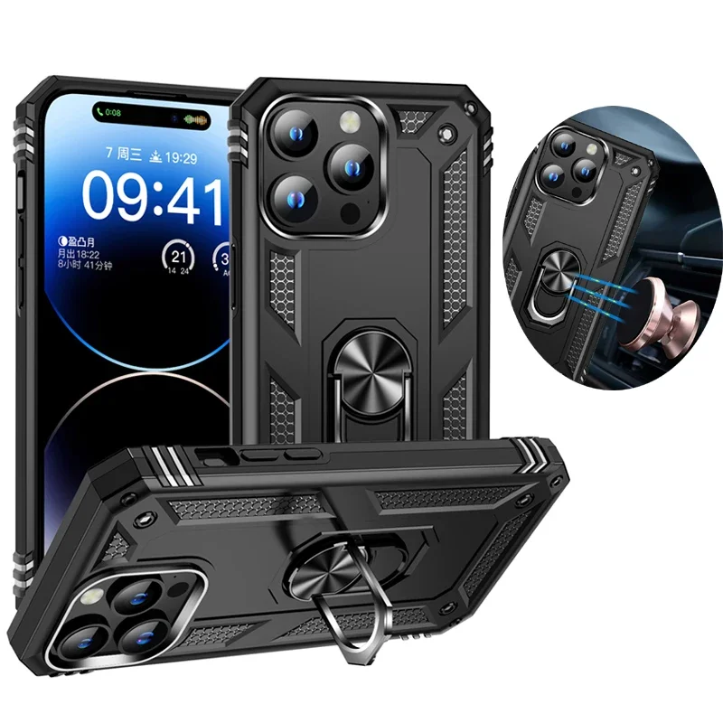 Armor Silicone Soft Phone Case for IPhone 16E 14 Plus 13 12 Mini 11 15 Pro Max Magnetic Ring Stand Protection Back Cover Cases
Armor Silicone Soft Phone Case for IPhone 16E 14 Plus 13 12 Mini 11 15 Pro Max Magnetic Ring Stand Protection Back Cover Cases
