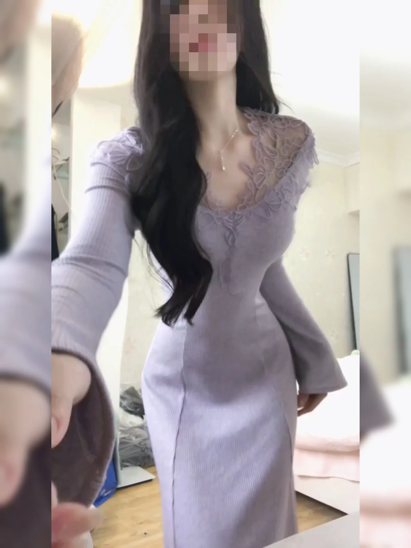 Keni plus Size Lace Dress Women Winter Slimming Long Base Layer Dress Korean Style High Waist A-Line Skirt V-Neck Long Sleeve
Keni plus Size Lace Dress Women Winter Slimming Long Base Layer Dress Korean Style High Waist A-Line Skirt V-Neck Long Sleeve