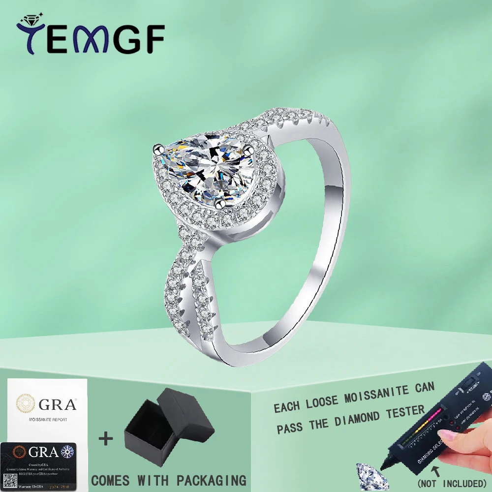 TEMGF S925 Sterling Silver Ring Full Moissanite/Zircon Inlay for Women Proposal Engagement Wedding Luxury Sparkling Fine Jewery
TEMGF S925 Sterling Silver Ring Full Moissanite/Zircon Inlay for Women Proposal Engagement Wedding Luxury Sparkling Fine Jewery