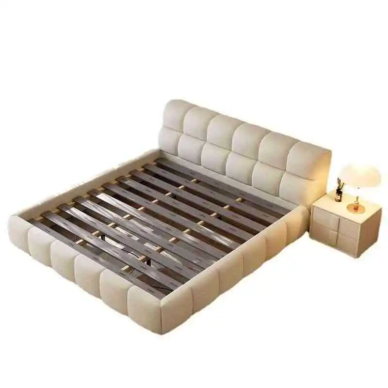 Light luxury technology fabric modern design fluffy bed cream style big bed leather bed 1.8m 1.5m master bedroom furniture set
Light luxury technology fabric modern design fluffy bed cream style big bed leather bed 1.8m 1.5m master bedroom furniture set