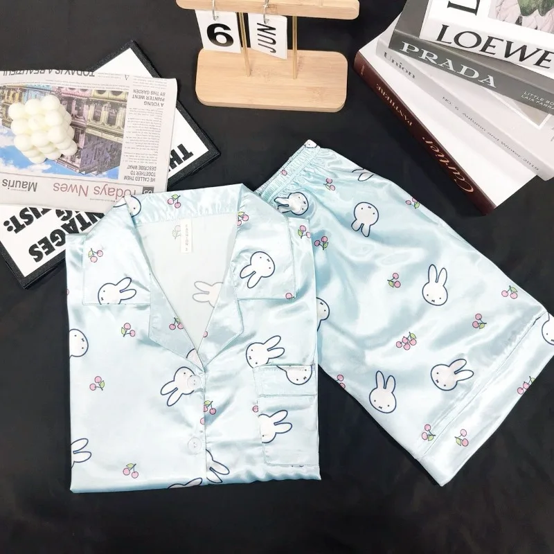 Cartoon Miffy Ice and Snow Silk Pajamas Lounge Clothes Two Piece Set Good Looks Cute Fashion Hot Selling Gift Wholesale Simple
Cartoon Miffy Ice and Snow Silk Pajamas Lounge Clothes Two Piece Set Good Looks Cute Fashion Hot Selling Gift Wholesale Simple