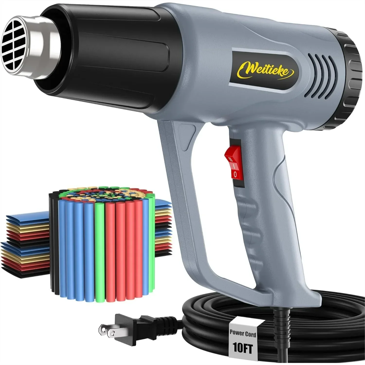 Heat Gun 2 Temperature Settings 572℉&1112℉ 900W-1300W Hot Air Gun With Overload Protection 10FT Cord For Shrink Tubing Packaging DIY Crafts
Heat Gun 2 Temperature Settings 572℉&1112℉ 900W-1300W Hot Air Gun With Overload Protection 10FT Cord For Shrink Tubing Packaging DIY Crafts