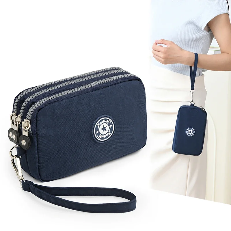 Three Layer Zipper Short Mobile Phone Bag Chic Women Hand Makeup Clutches Bag Portable Change Waterproof Multi Layer Pocket Bag
Three Layer Zipper Short Mobile Phone Bag Chic Women Hand Makeup Clutches Bag Portable Change Waterproof Multi Layer Pocket Bag