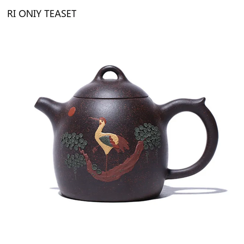 310ml Classic Yixing Purple Clay Tea Pot Raw Ore Black Gold Sand Teapots Zisha Dragon Egg Filter Kettle Household Tea Set
310ml Classic Yixing Purple Clay Tea Pot Raw Ore Black Gold Sand Teapots Zisha Dragon Egg Filter Kettle Household Tea Set