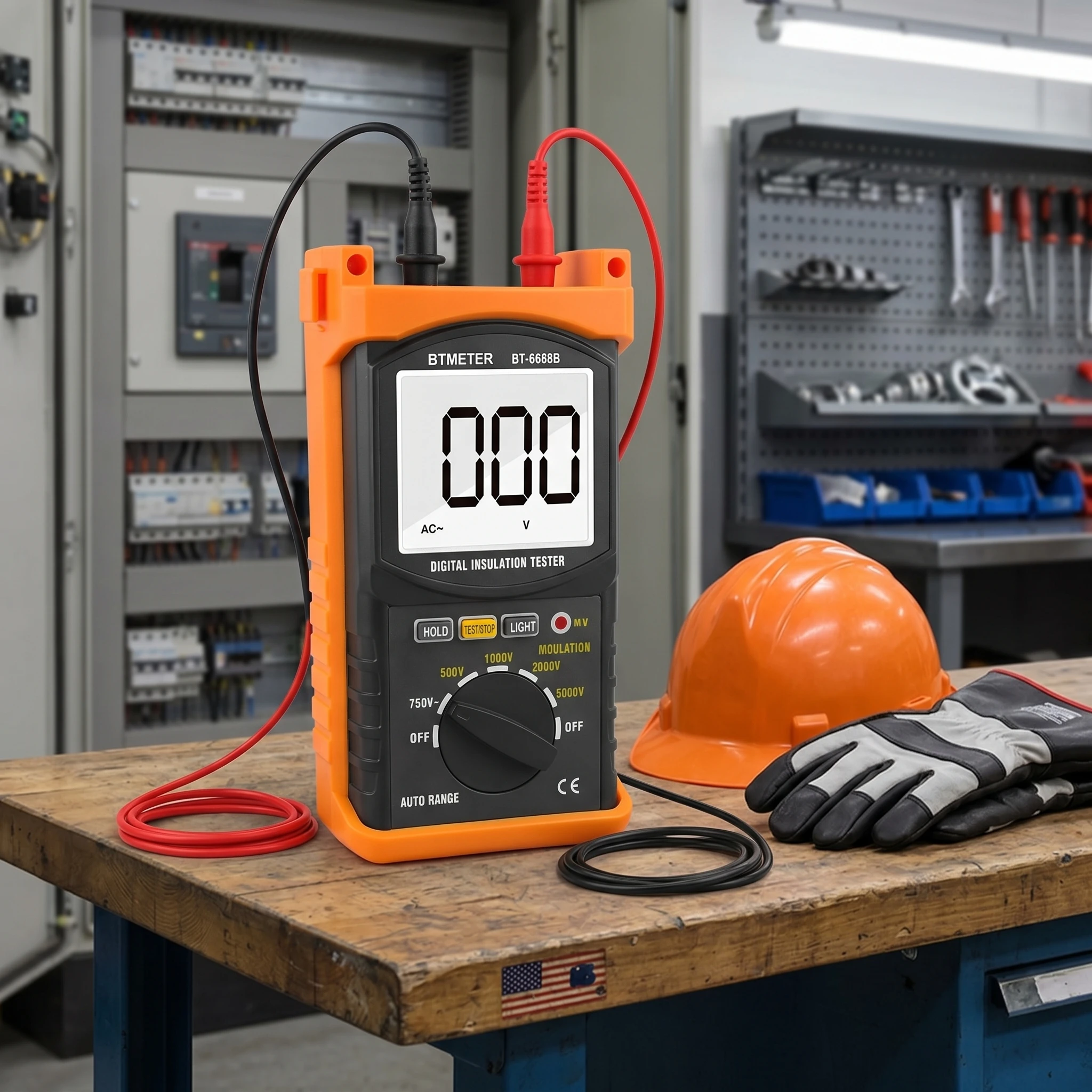 BTMETER BT-6688B 5000V 200GΩ Digital Insulation Megohmmeter LCD Handheld Tester for Industrial Cable & Power Equipment Repair
BTMETER BT-6688B 5000V 200GΩ Digital Insulation Megohmmeter LCD Handheld Tester for Industrial Cable & Power Equipment Repair