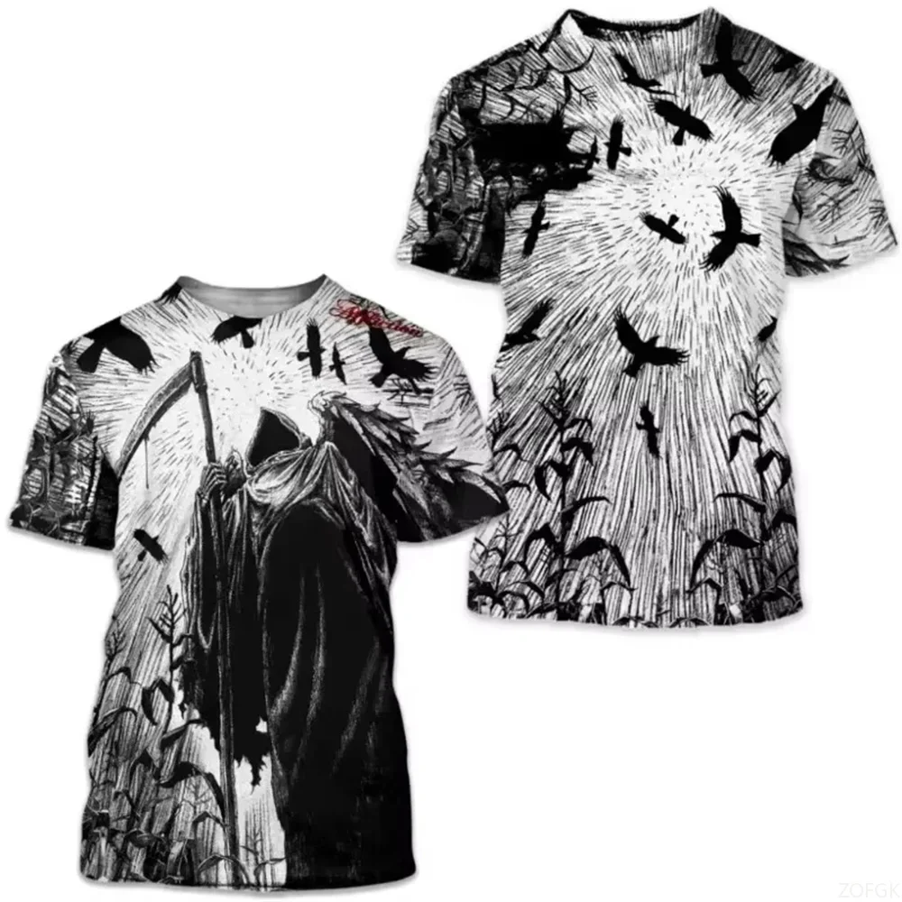 New Cartoon 3D Skeleton Head Pattern Printed Short Sleeved Summer Personalized Casual Loose Round Neck T-shirt
New Cartoon 3D Skeleton Head Pattern Printed Short Sleeved Summer Personalized Casual Loose Round Neck T-shirt