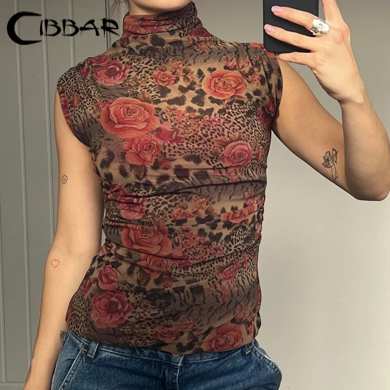 CIBBAR Vintage Floral Print Crop Top Women Retro Sleeveless Turtleneck Skinny Tank Tops Harajuku y2k Tee Summer Casual Lady Vest
CIBBAR Vintage Floral Print Crop Top Women Retro Sleeveless Turtleneck Skinny Tank Tops Harajuku y2k Tee Summer Casual Lady Vest