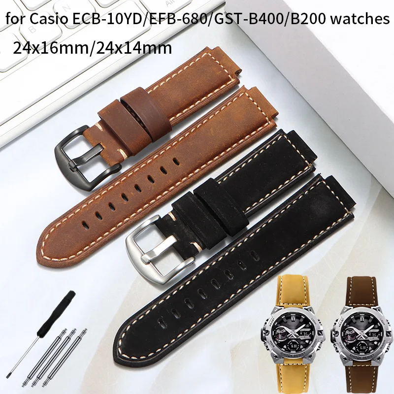Модифицированный ремешок для часов Casio 24x14 мм 24x16 мм для G-Steel 5657 gst b400 5608 GST B200, сменные выпуклые ремешки из воловьей кожи
Модифицированный ремешок для часов Casio 24x14 мм 24x16 мм для G-Steel 5657 gst b400 5608 GST B200, сменные выпуклые ремешки из воловьей кожи