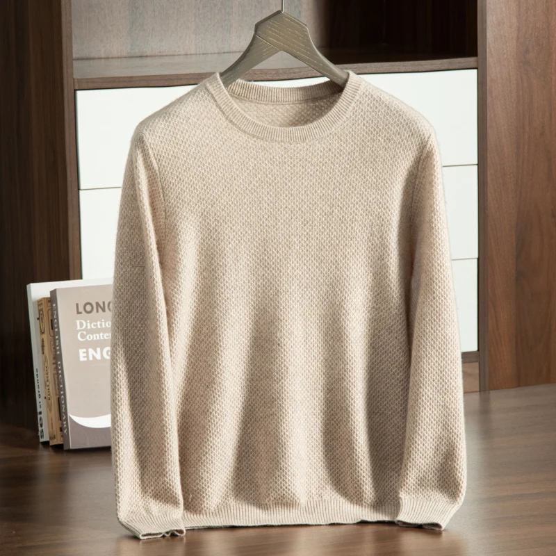 Autumn and Winter New Collection (100% Cashmere) Men's Versatile Style Casual 12 Needle Honeycomb Needle Solid Color Sweater for
Autumn and Winter New Collection (100% Cashmere) Men's Versatile Style Casual 12 Needle Honeycomb Needle Solid Color Sweater for