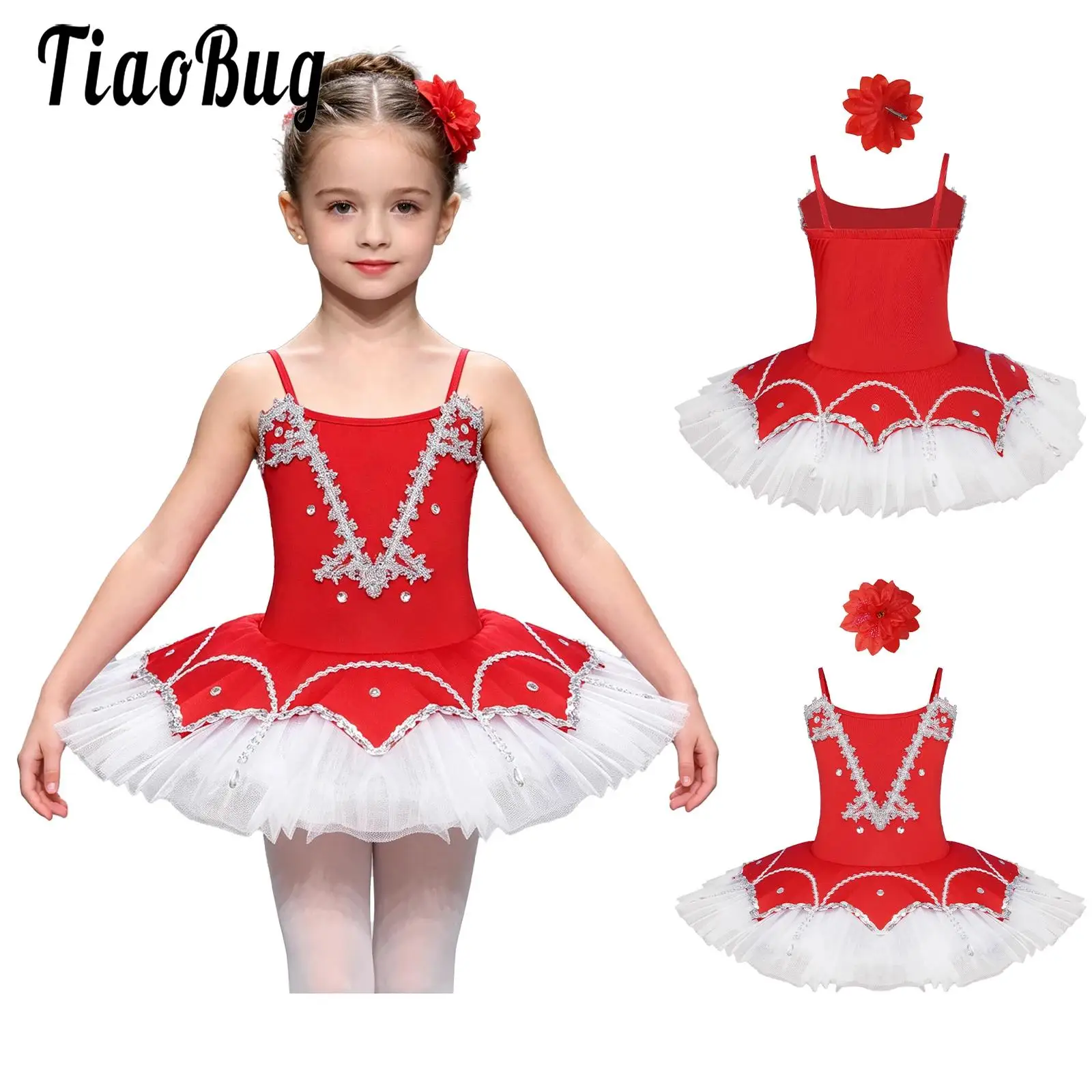 Kids Girls Dance Ballet Ballerina Tutu Performance Costume Rhinestones Braid Trim Sleeveless Spaghetti Straps Layer Ballet Dress
Kids Girls Dance Ballet Ballerina Tutu Performance Costume Rhinestones Braid Trim Sleeveless Spaghetti Straps Layer Ballet Dress