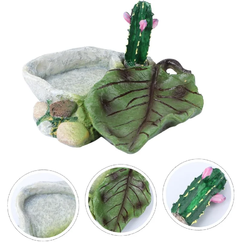 Lizard and snake reptile food bowls, drinking trays, made of resin, cactus design, sturdy, easy to clean
Lizard and snake reptile food bowls, drinking trays, made of resin, cactus design, sturdy, easy to clean