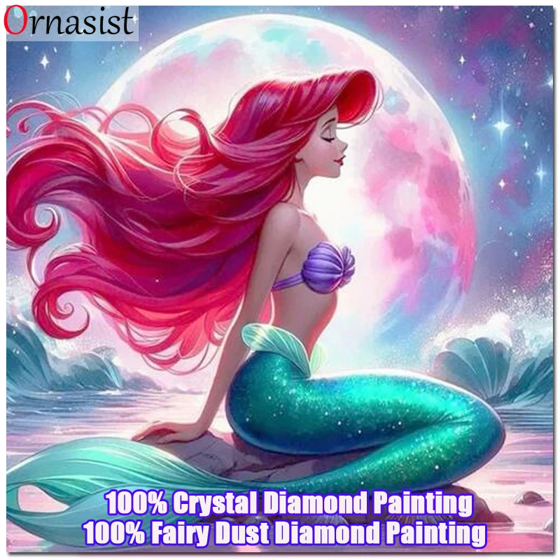 Full Crystal Diamond Painting Cross Stitch Kit Mermaid Girl Rhinestones Picture Fairy Dust Drill Mosaic Embroidery Handmade Gift
Full Crystal Diamond Painting Cross Stitch Kit Mermaid Girl Rhinestones Picture Fairy Dust Drill Mosaic Embroidery Handmade Gift