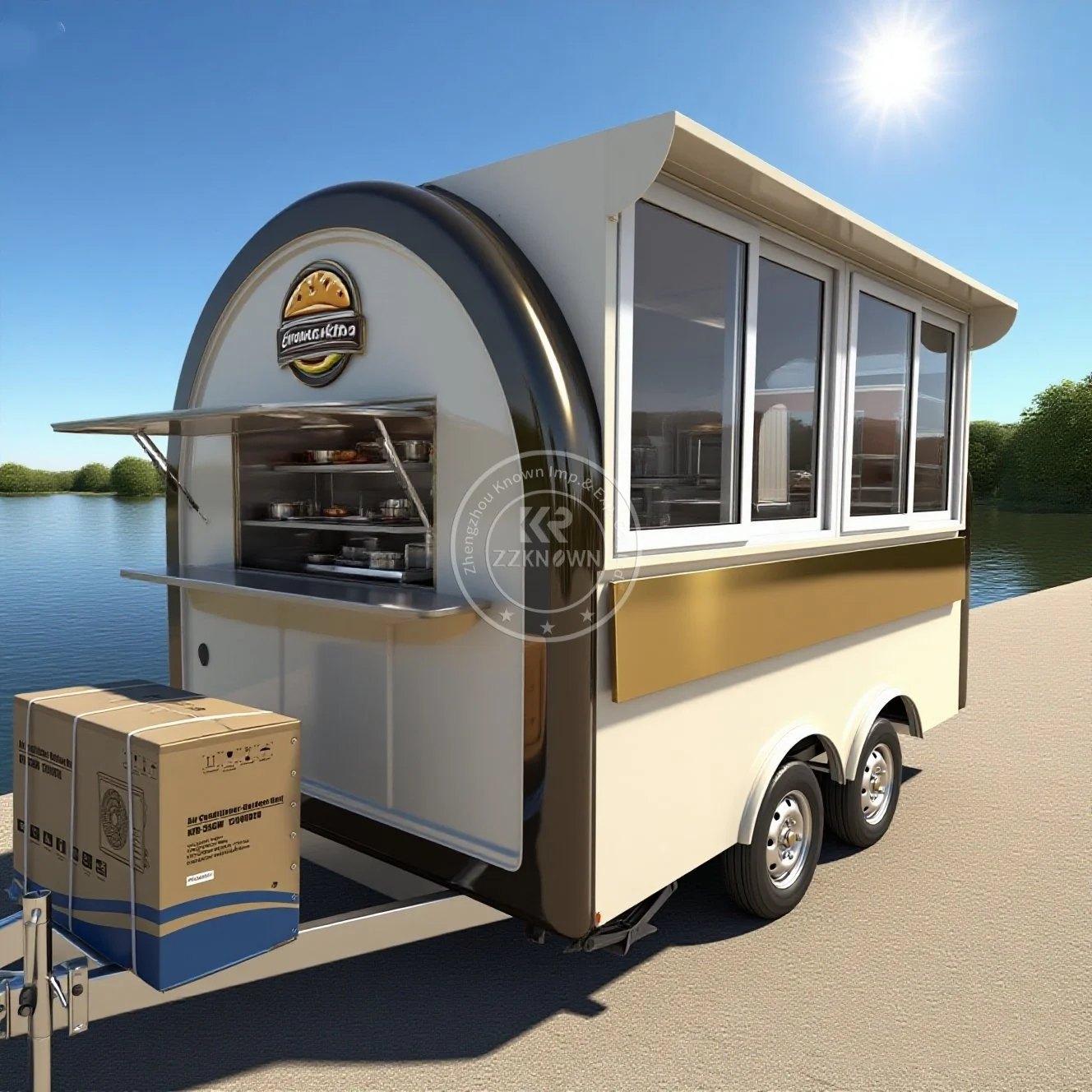 Mobile Food Truck Fast Food Trailer Hotdog Snack Trailer Bread Coffee Cart Kiosk Stand Solar Mobile Catering Cart
Mobile Food Truck Fast Food Trailer Hotdog Snack Trailer Bread Coffee Cart Kiosk Stand Solar Mobile Catering Cart