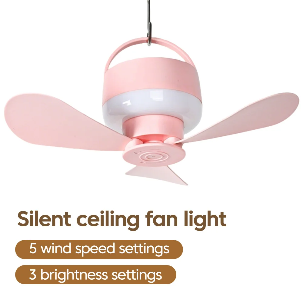 Silent Mini Hanging Ceiling Fan with LED Light Remote Control Detachable Blades 5 Speed Adjustable for Camping Dorm Home Bedroom
Silent Mini Hanging Ceiling Fan with LED Light Remote Control Detachable Blades 5 Speed Adjustable for Camping Dorm Home Bedroom