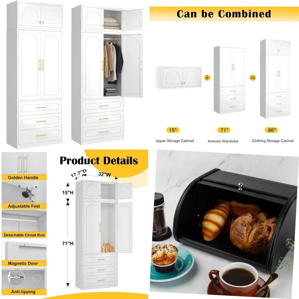 Multipurpose Kitchen Bread Storage Container with Large Capacity for Snacks, Cupcakes, Cookies, and More