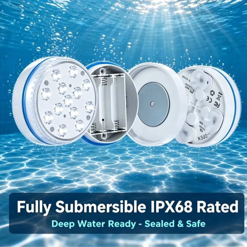 Updated Bright 13LED Underwater Submersible Light RGB Color Changing IP68 Lamp For Pool Aquarium Pond
Updated Bright 13LED Underwater Submersible Light RGB Color Changing IP68 Lamp For Pool Aquarium Pond