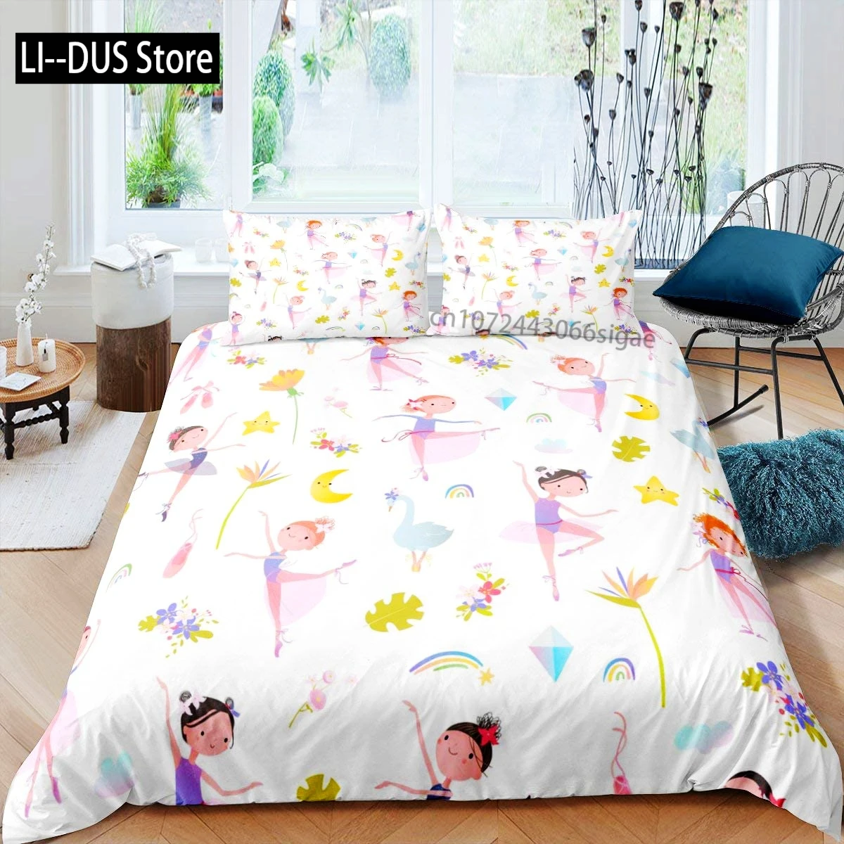 Ballet Dancer Duvet Cover Set Cartoon Dancer Girly Bedding Set Beauty Ballet Quilt Cover Twin Queen King Microfiber Bedclothes
Ballet Dancer Duvet Cover Set Cartoon Dancer Girly Bedding Set Beauty Ballet Quilt Cover Twin Queen King Microfiber Bedclothes