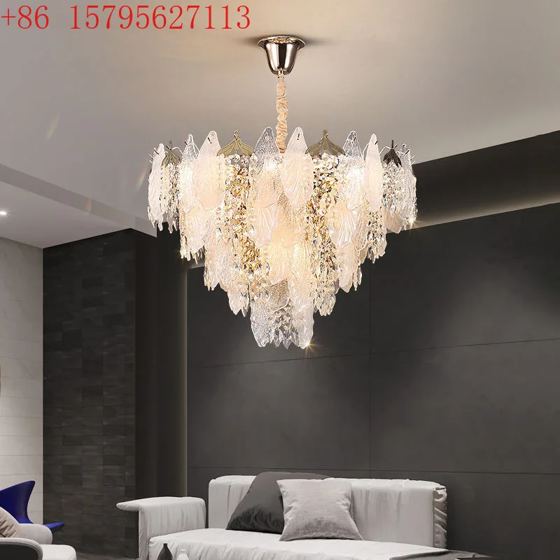 Living room French light luxury crystal lamp Bedroom dining room Modern simple crystal chandelier
Living room French light luxury crystal lamp Bedroom dining room Modern simple crystal chandelier