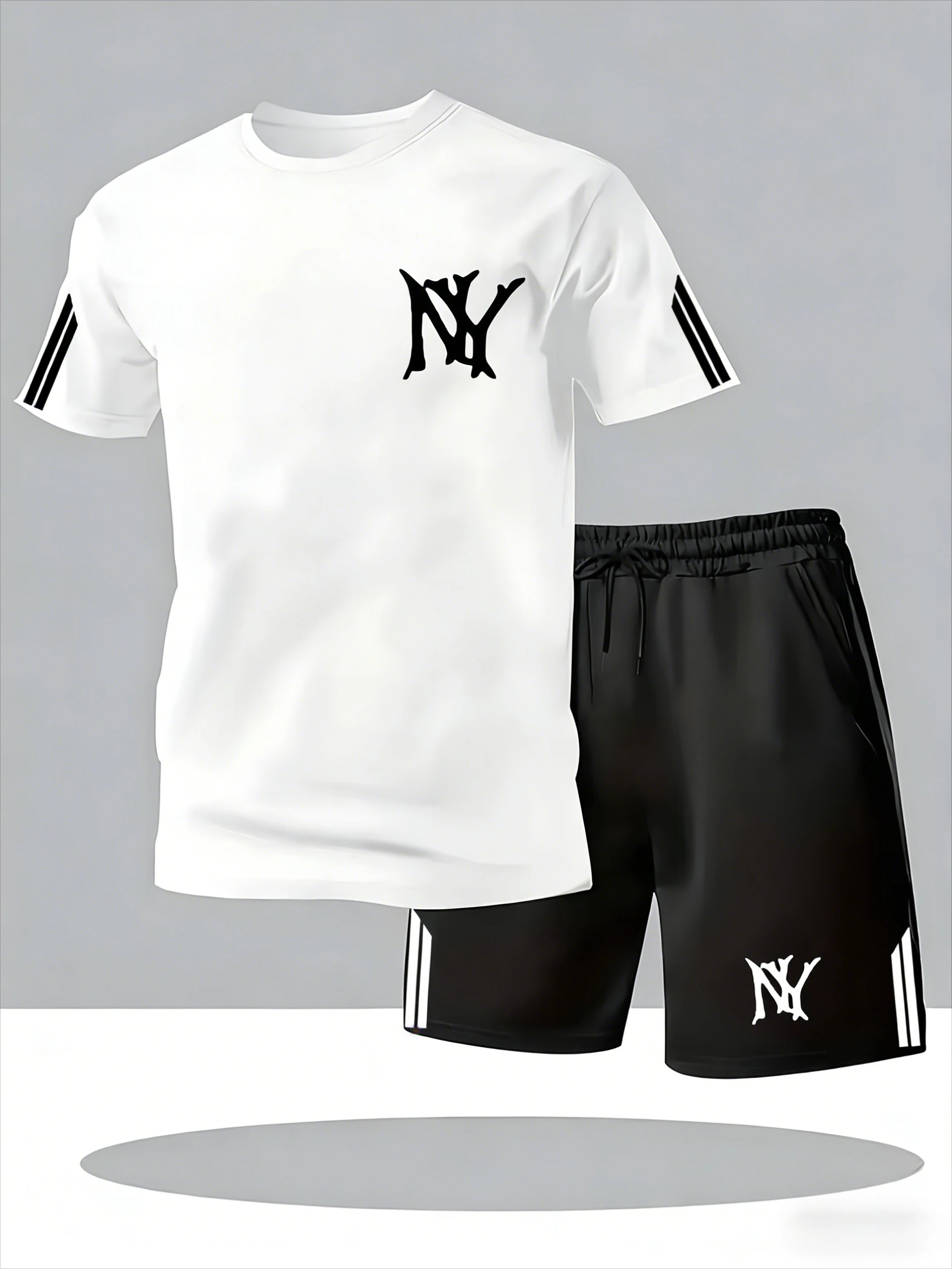 Men's Summer Casual Sports Set Short Sleeve Crew Neck T-Shirt & Shorts Stretchy Fabric Breathable & Comfortable 2-Piece
Men's Summer Casual Sports Set Short Sleeve Crew Neck T-Shirt & Shorts Stretchy Fabric Breathable & Comfortable 2-Piece