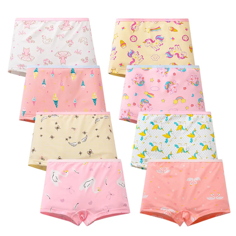 8 PCS Cartoon Girls Boxer Briefs Kids Underwear Soft Milk Silk Panties Children’s Seamless Shorts Comfortable Breathable 
8 PCS Cartoon Girls Boxer Briefs Kids Underwear Soft Milk Silk Panties Children’s Seamless Shorts Comfortable Breathable
