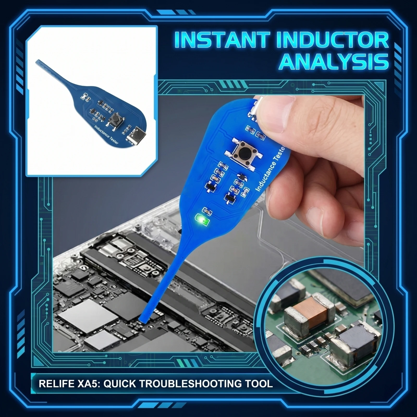Handheld Digital Inductor Tester Coil Analyzer Pcb Circuit Board Troubleshooting Tool Electronic Repair Diagnostic Equipment
Handheld Digital Inductor Tester Coil Analyzer Pcb Circuit Board Troubleshooting Tool Electronic Repair Diagnostic Equipment