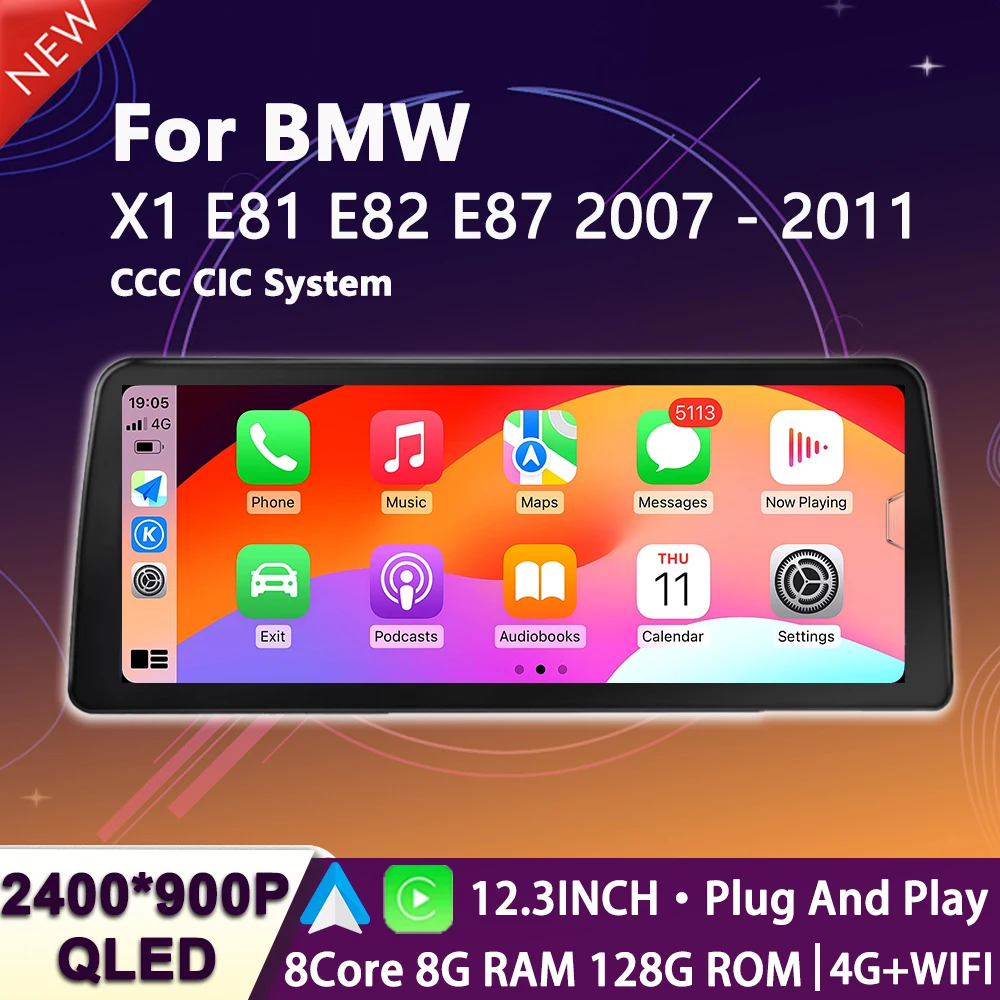 Ультратонкий экран Android 15 с Carplay для BMW X1 E81 E82 E87 2007-2011, система CCC CIC, навигация GPS, видеоплеер, мультимедиа, 4G
Ультратонкий экран Android 15 с Carplay для BMW X1 E81 E82 E87 2007-2011, система CCC CIC, навигация GPS, видеоплеер, мультимедиа, 4G